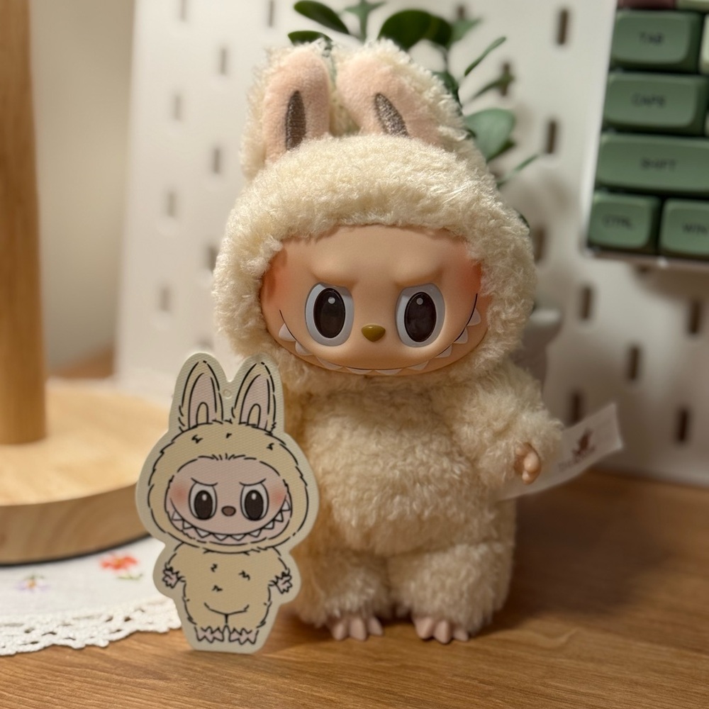 Authentic Popmart Exciting Macaron Labubu: Soymilk